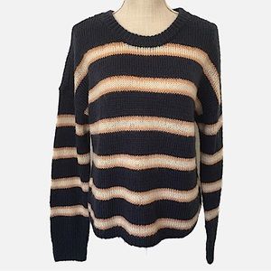 O’Neill striped crewneck sweater super soft vertical striping size L